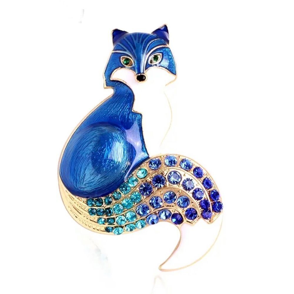 BLUE FOX BROOCH